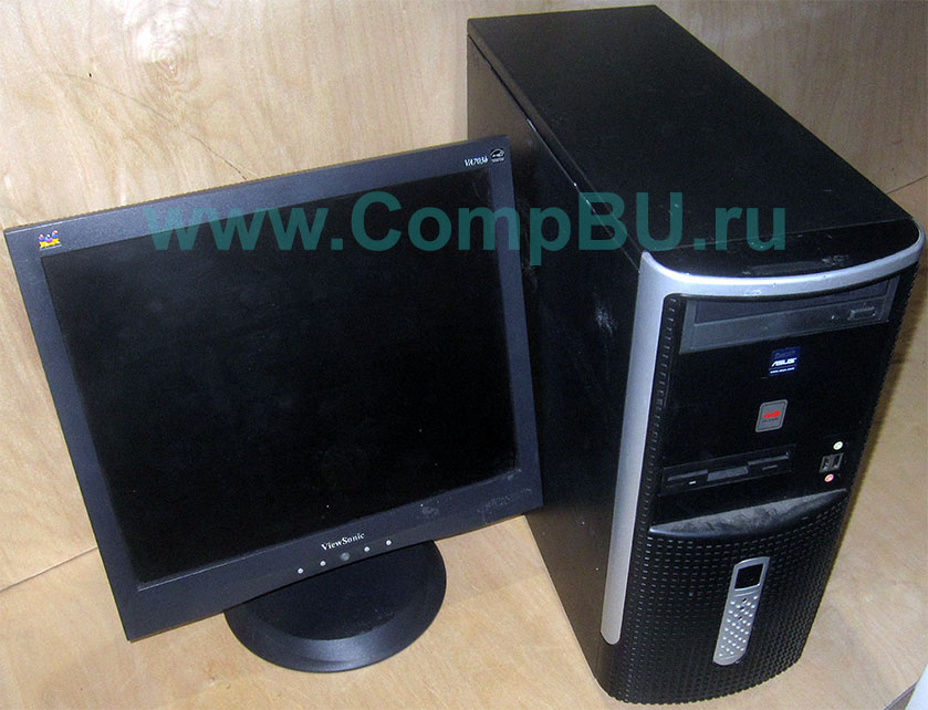 Комплект: одноядерный компьютер Intel Pentium-4 с 1Гб памяти и 17 дюймовый ЖК монитор (Евпатория)